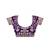 fendy satin purple sequance thread codding embroidery work saree