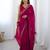 fendy satin pink sequance thread codding embroidery work saree