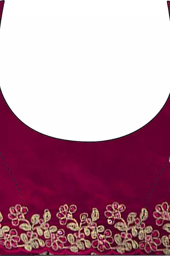 fendy satin pink sequance thread codding embroidery work saree