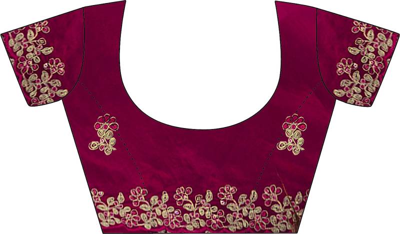 fendy satin pink sequance thread codding embroidery work saree