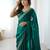 fendy satin rama sequance thread codding embroidery work saree