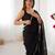 fendy black designer beads moti val sequance work saree