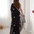 fendy black designer beads moti val sequance work saree