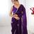fendy purple designer beads moti val sequance work saree