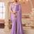 lightpink designer silk blend embroidery sequence work saree with unstitched blouse piece 
