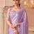lightpink designer silk blend embroidery sequence work saree with unstitched blouse piece 