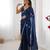 fendy petrol designer beads moti val sequance work saree