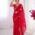 fendy red designer beads moti val sequance work saree