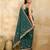 morpeach satin floral embroidery with zarkan work  saree with unstitched blouse piece for women