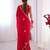 fendy red designer beads moti val sequance work saree