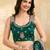 morpeach satin floral embroidery with zarkan work  saree with unstitched blouse piece for women