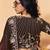 Brown satin sequence embroidery work saree with unstitched blouse piece