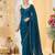 Morpeach satin siroski work saree with unstitch blouse piece for women