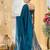 Morpeach satin siroski work saree with unstitch blouse piece for women