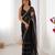 sitara chiffon black designer beads moti val sequance work saree
