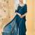 Morpeach satin siroski work saree with unstitch blouse piece for women