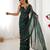 sitara chiffon green designer beads moti val sequance work saree
