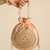 Peach satin potli bag