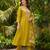  Embroidery Work Viscose Silk Blend Fabric Flared Anarkali Pant and Dupatta Set