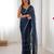 sitara chiffon petrol designer beads moti val sequance work saree