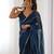 sitara chiffon petrol designer beads moti val sequance work saree