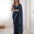 sitara chiffon petrol designer beads moti val sequance work saree
