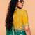 Darkgreen satin embroidery sequence work saree with unstitch blouse piece for women