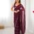 sitara chiffon wine designer beads moti val sequance work saree