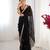 silk blend black designer beads moti val sequance work saree