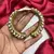 Green Kundan Open Cuff Bracelet, Antique Gold Bridal Kada, Indian Wedding Statement Jewelry
