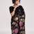 georgette black designer thread sequance embroidery work saree