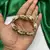 Ruby Kundan Pearl Bracelet, Traditional Indian Bridal Gold Tone Kada