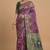 Purple and green cotton silk saree