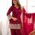 Women's Beautiful Embroidery Work Crunchy Silk Fabric Straight Kurta Pant and Dupatta Set