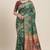 Green cotton silk saree