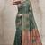 Green cotton silk saree