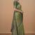 Pistachio green cotton silk saree