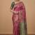 Pink green cotton silk saree