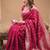 Pink jacquard silk blend saree
