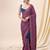 morpeach silk blend embroidery work saree with unstitch blouse piece 