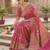 Royal magenta banarasi silk blend saree