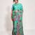 georgette sea green designer thread sequance embroidery work saree