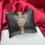 Pink Kundan Style Bracelet, Gold Tone CZ Bridal Jewelry, Ethnic Festive Wrist Bracelet