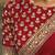 red designer silk blend embroidery sequence work saree with unstitched blouse piece 