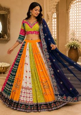 Multicolour Printed Navratri Lehenga Choli 1