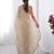 gold crush beige designer beads moti val zig zag sequance work saree