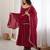  Embroidery Work Chanderi Fabric Flared Anarkali Pant and Dupatta Set