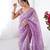 gold crush purple designer beads moti val zig zag sequance work saree