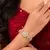 Gold Tone Kundan Bracelet, Indian Wedding Bridal Jewelry, CZ Stones, Festive Statement Piece