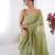 gold crush pista designer beads moti val zig zag sequance work saree